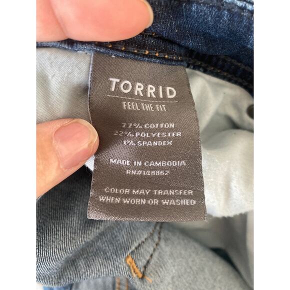Torrid Jeans Womens 20 Short Bootcut Stretch Comfortable Western Boho Comfy - Picture 9 of 9